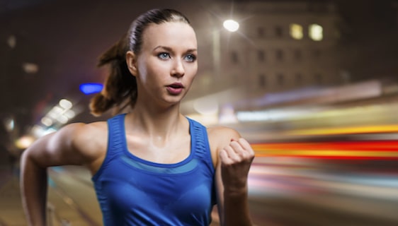Motivierte Joggerin